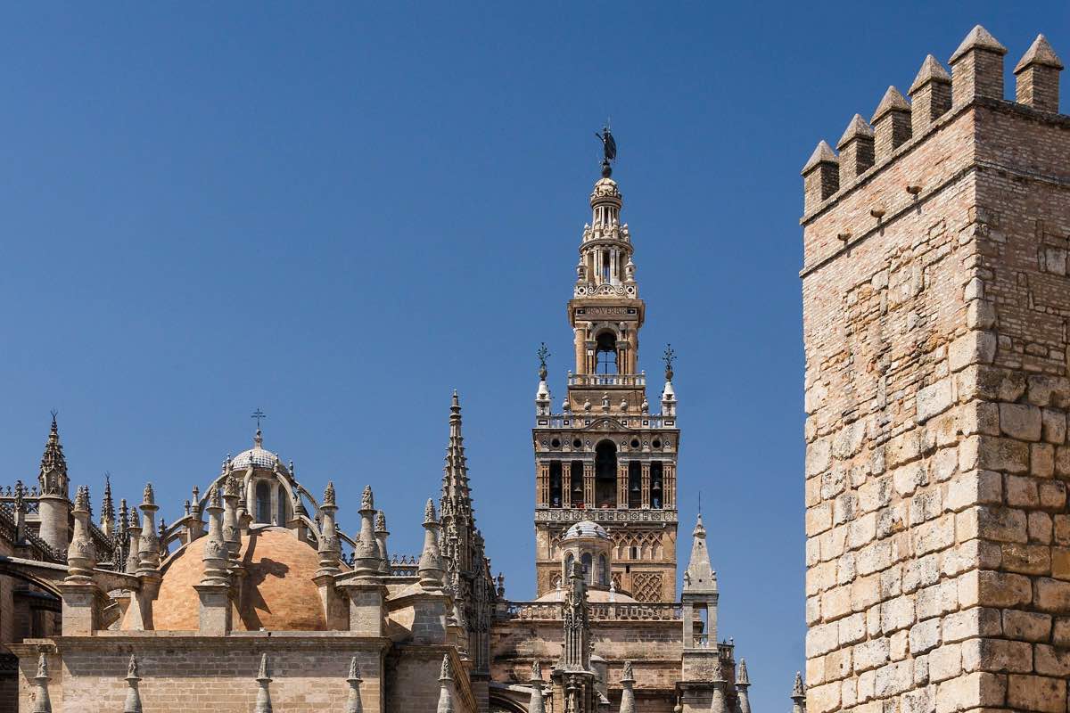 Cathedral and Giralda from the Reales Alcázares